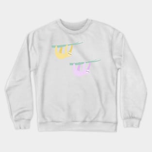 Purple and Yellow Hanging Sloths Crewneck Sweatshirt